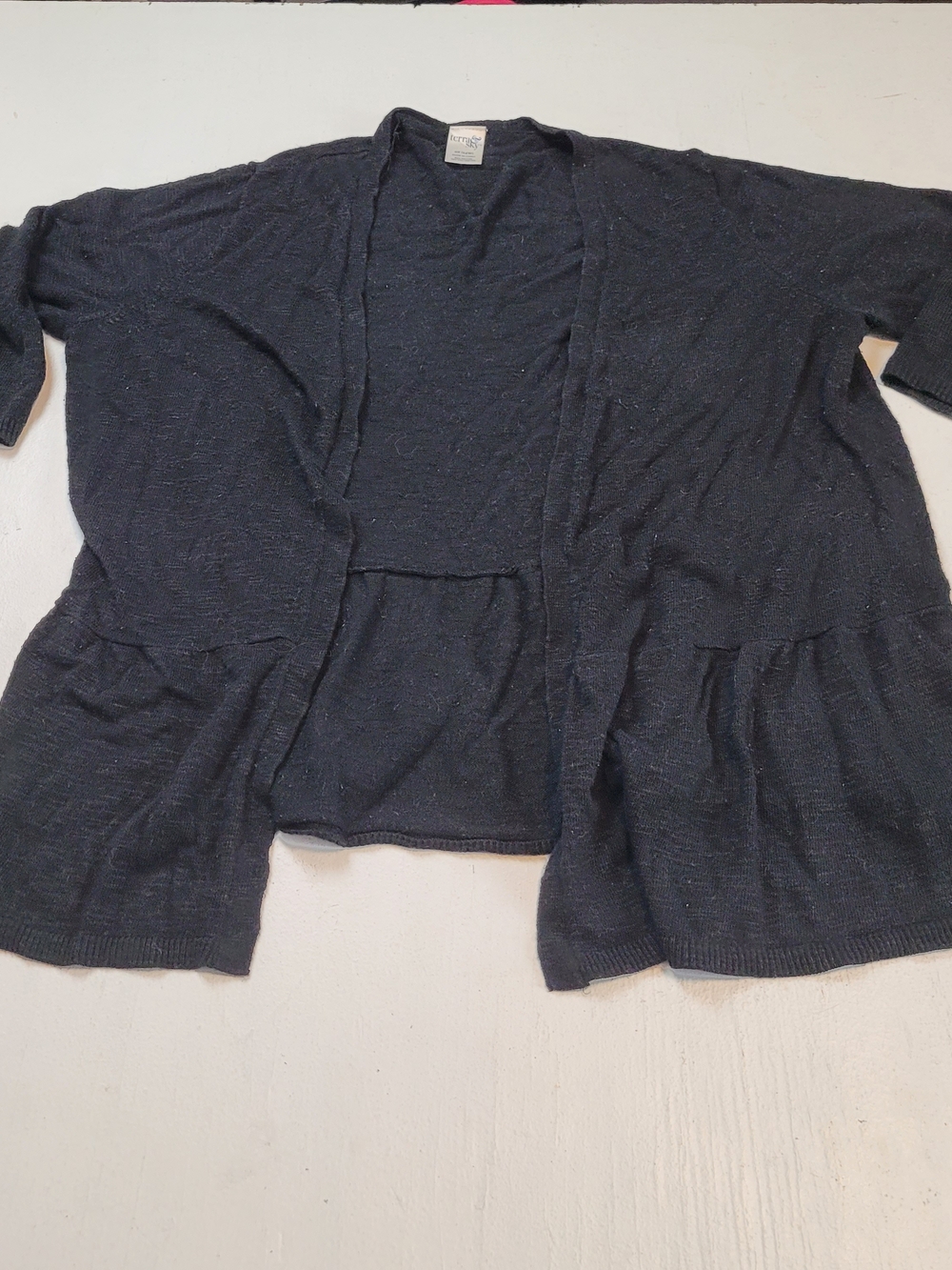 Terra & Sky Open-Front Knit Cardigan